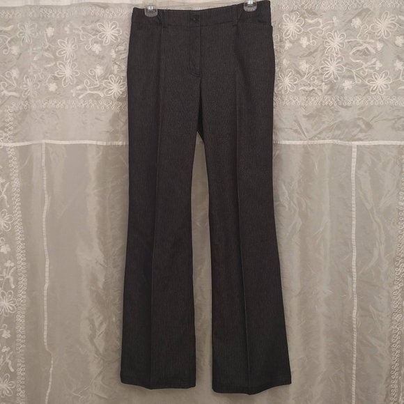 Charcoal Pinstripe STRETCH-Denim Pantsuit, 6 - Picture 7 of 9